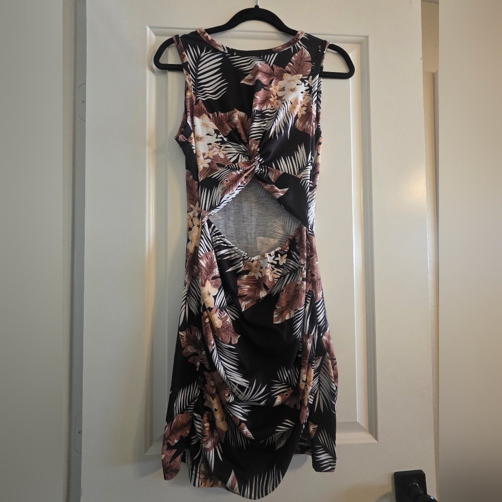 Floral Twist-Front Dress